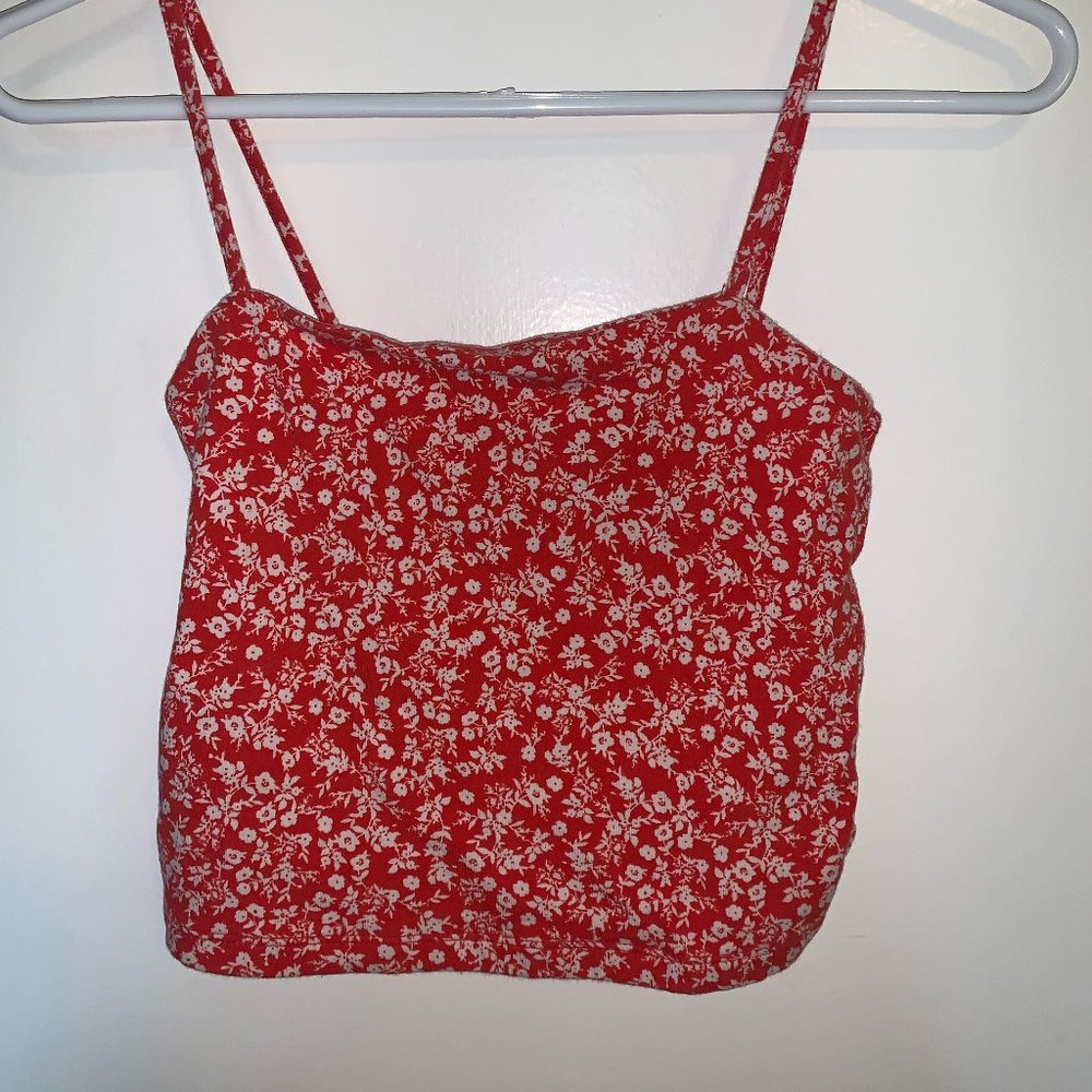 Floral Crop Tank Top